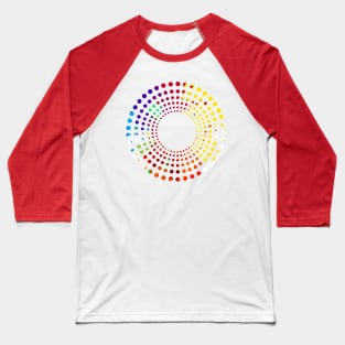 Multicolored dots Baseball T-Shirt